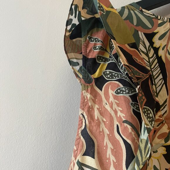 REFASHIONED Plus Size Upcycled 100% Cotton Multicolour Pattern Dress - Picture 11 of 15